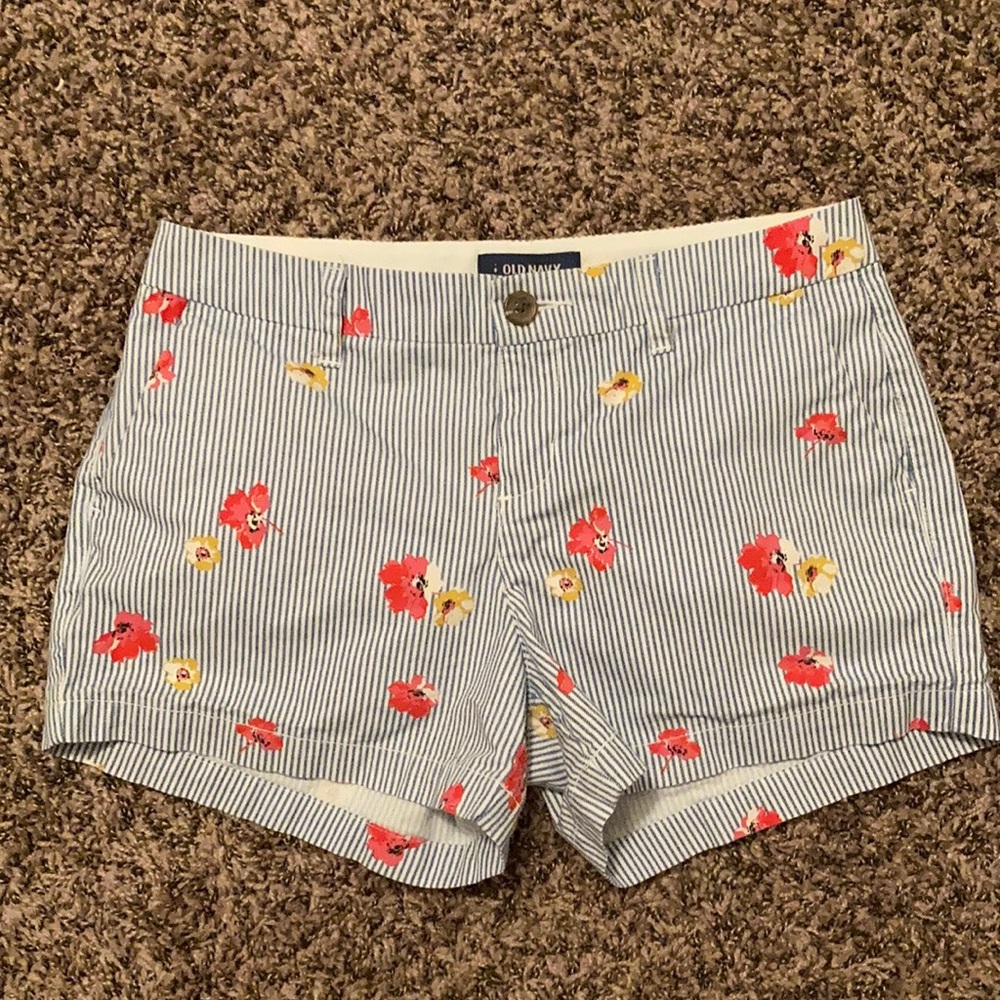 Old Navy stripe & floral shorts